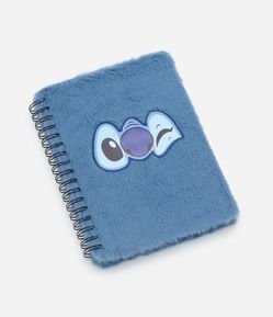 Caderno Papel e Estampa Stitch em Alto Relevo e Pelinhos