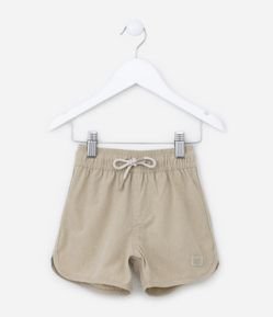 Bermuda Infantil com Cós Elástico e Etiqueta na Barra - Tam 1 a 5 Anos