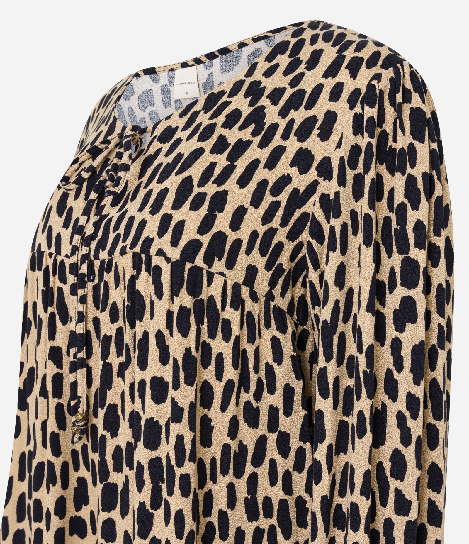 Vestido Midi em Viscose com Amarração e Estampa Animal Print Marrom 8