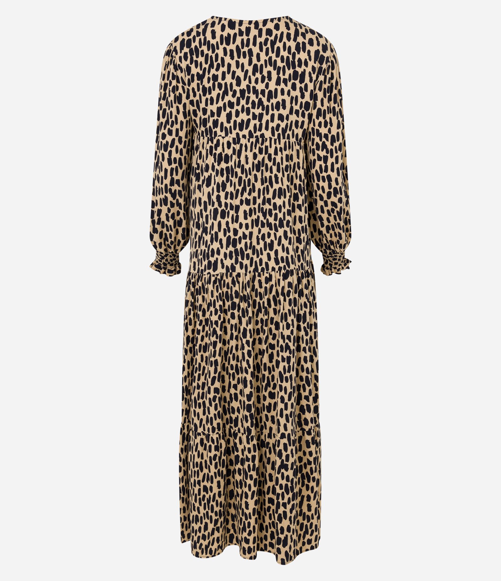 Vestido Midi em Viscose com Amarração e Estampa Animal Print Marrom 9