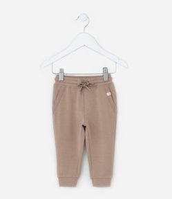 Calça Jogger Infantil em Malha Modal - Tam 0 a 12 meses