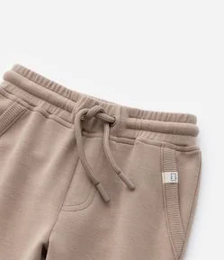 Calça Jogger Infantil em Malha Modal - Tam 0 a 12 meses