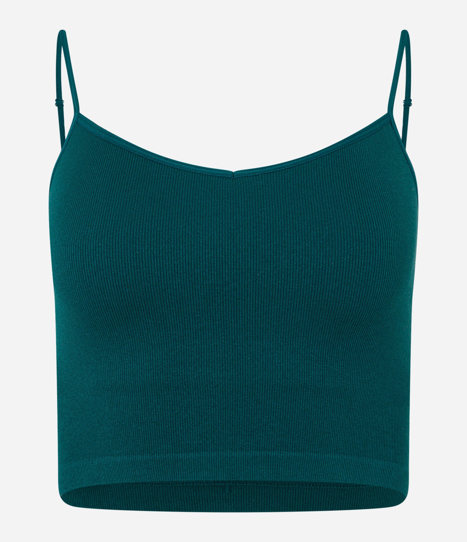 Top Esportivo sem Costura com Textura Canelada Verde 5
