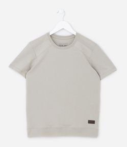 Camiseta Infantil com Recortes Texturizados - Tam 5 a 14 Anos