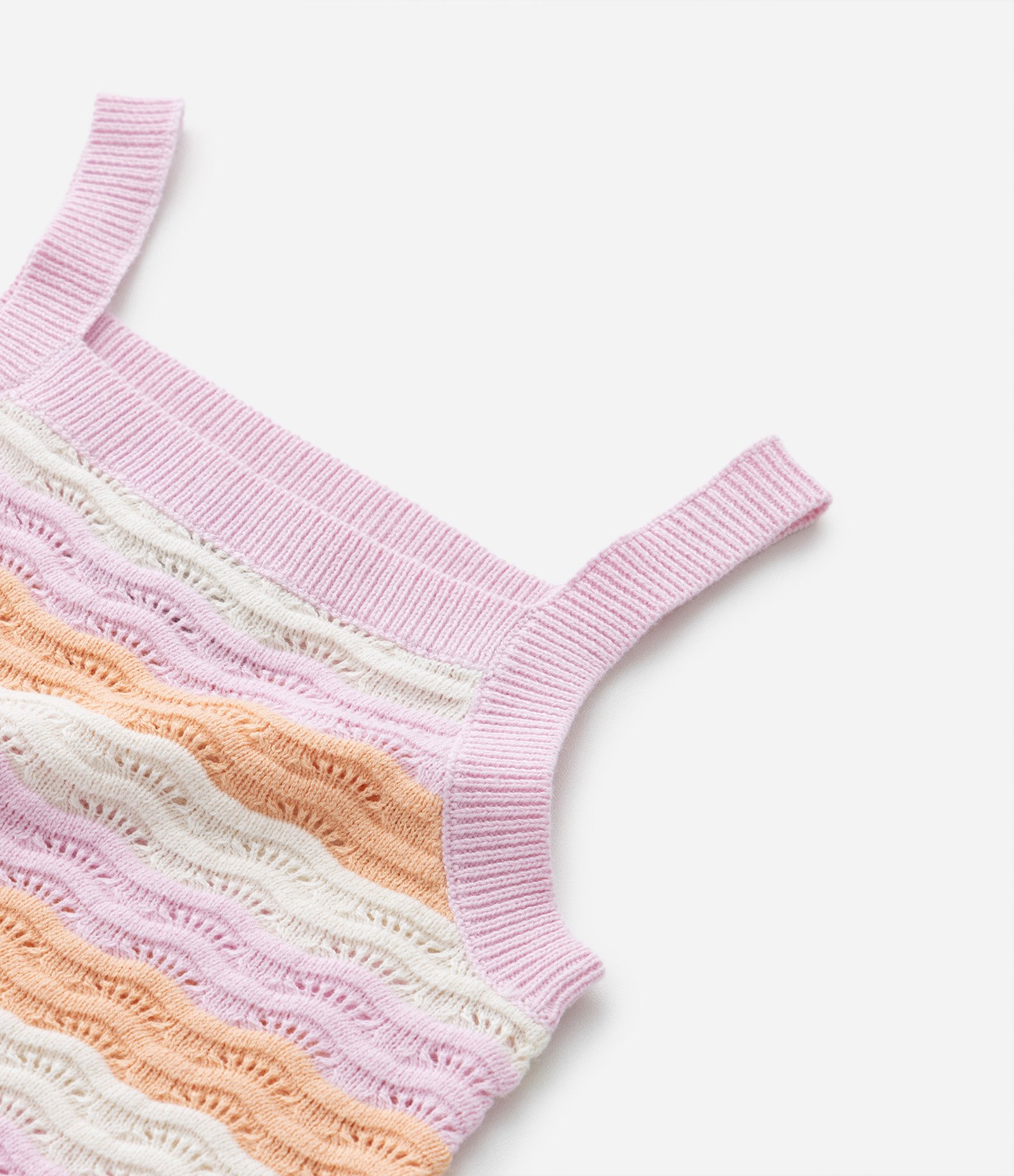 Vestido Infantil com Efeito Crochê - Tam 1 a 5 Anos Multicores 4
