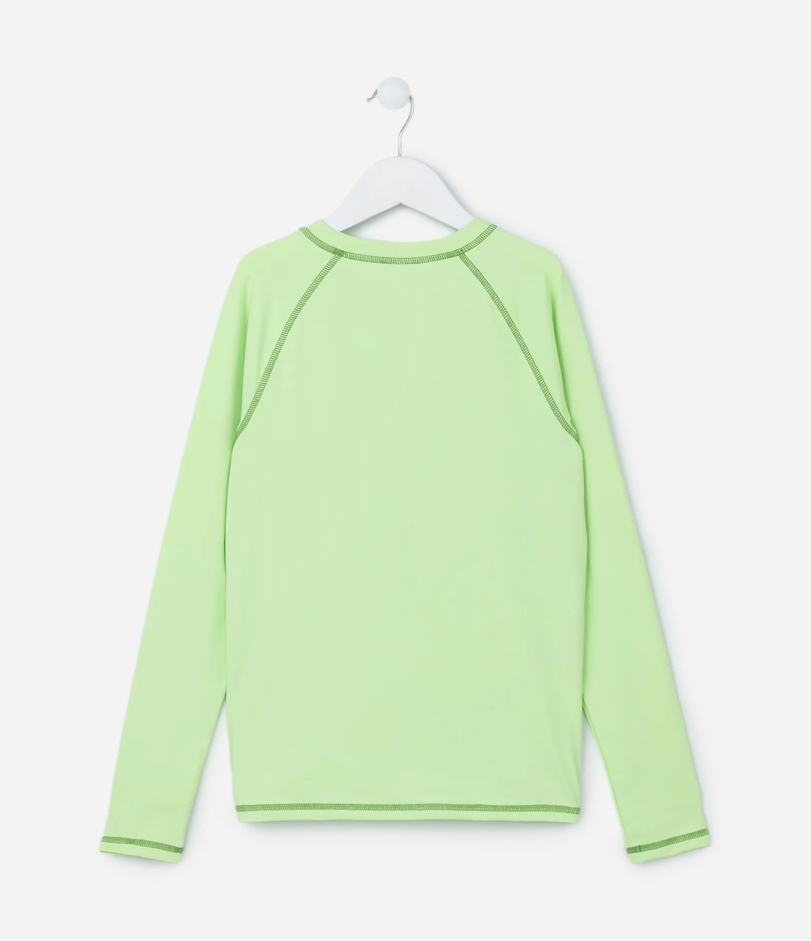 Camiseta Infantil com Proteção UV e Silk de Prancha - Tam 5 a 14 anos Verde Claro 2