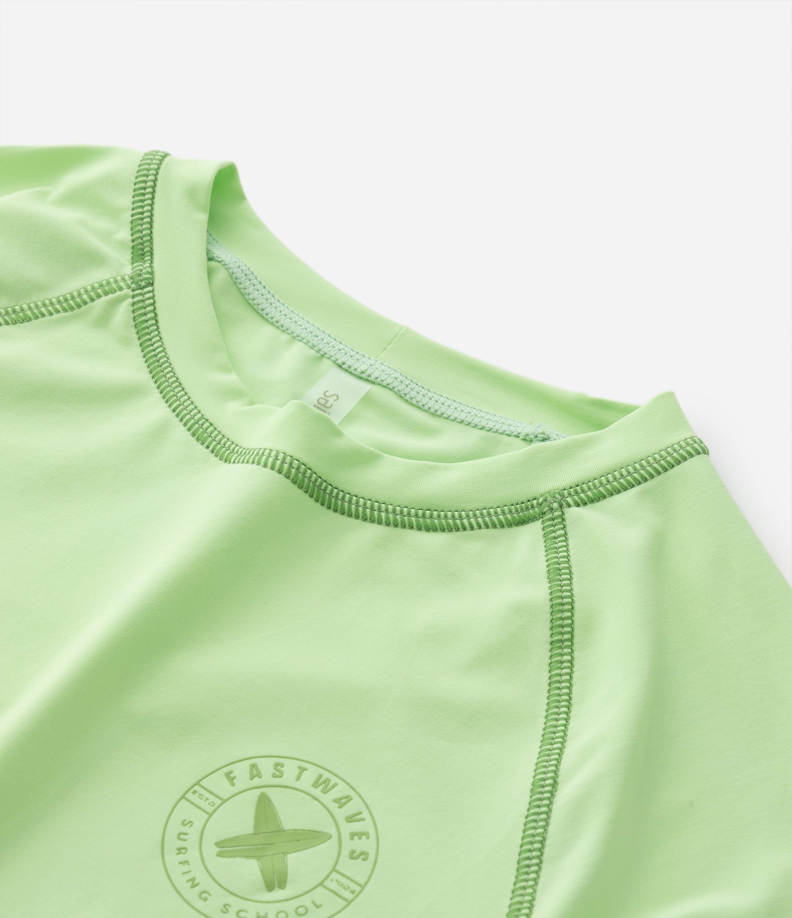 Camiseta Infantil com Proteção UV e Silk de Prancha - Tam 5 a 14 anos Verde Claro 5