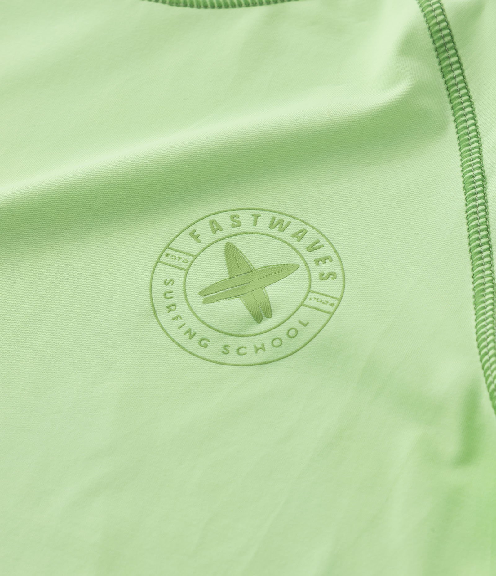 Camiseta Infantil com Proteção UV e Silk de Prancha - Tam 5 a 14 anos Verde Claro 6