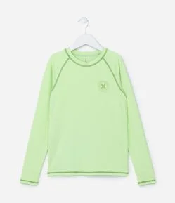Camiseta Infantil com Proteção UV e Silk de Prancha - Tam 5 a 14 anos