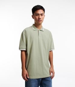 Camisa Polo Piquet com Etiqueta Emborrachada