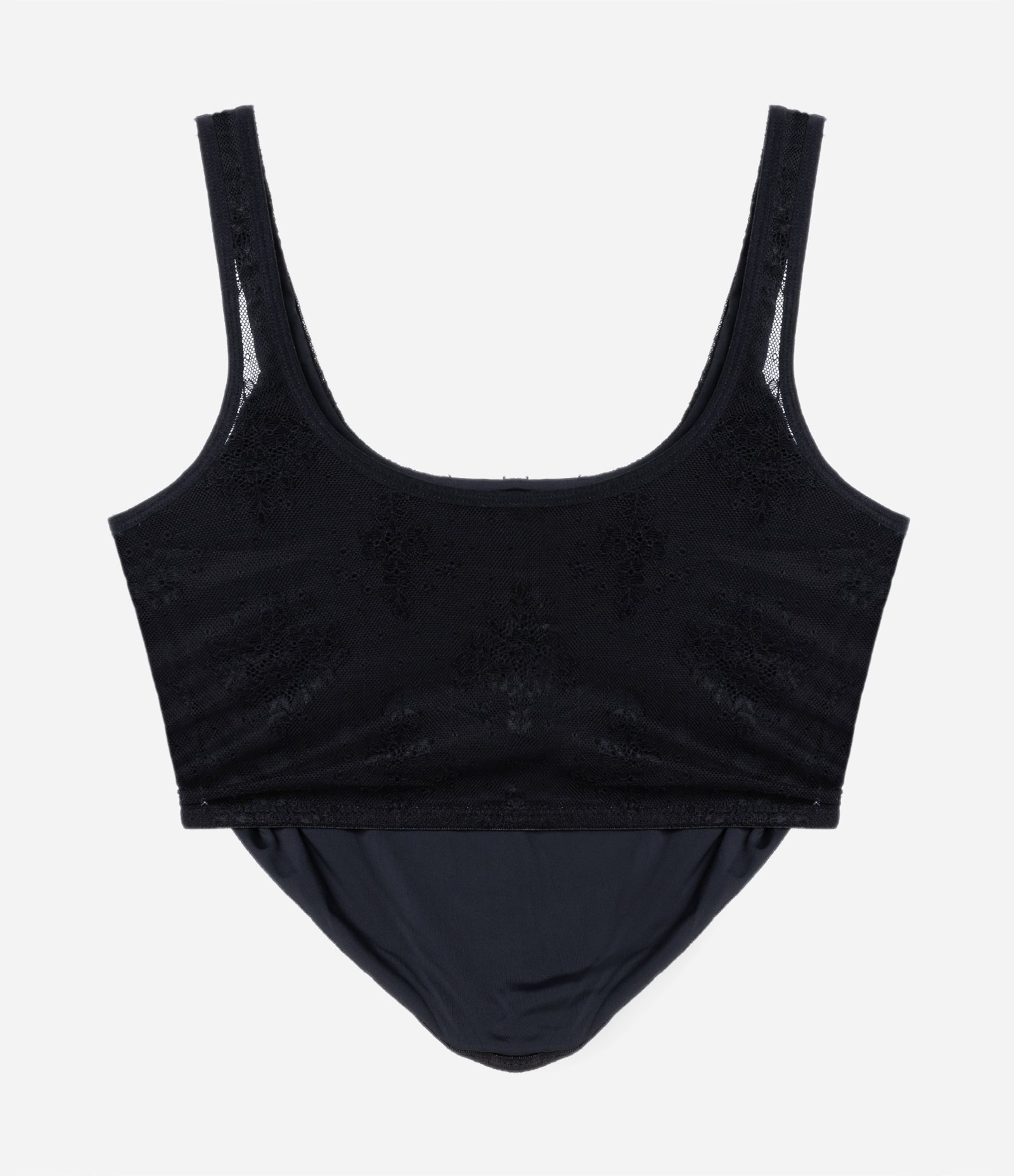 Corset sem Bojo em Laise com Aplicação de Strass Preto 7