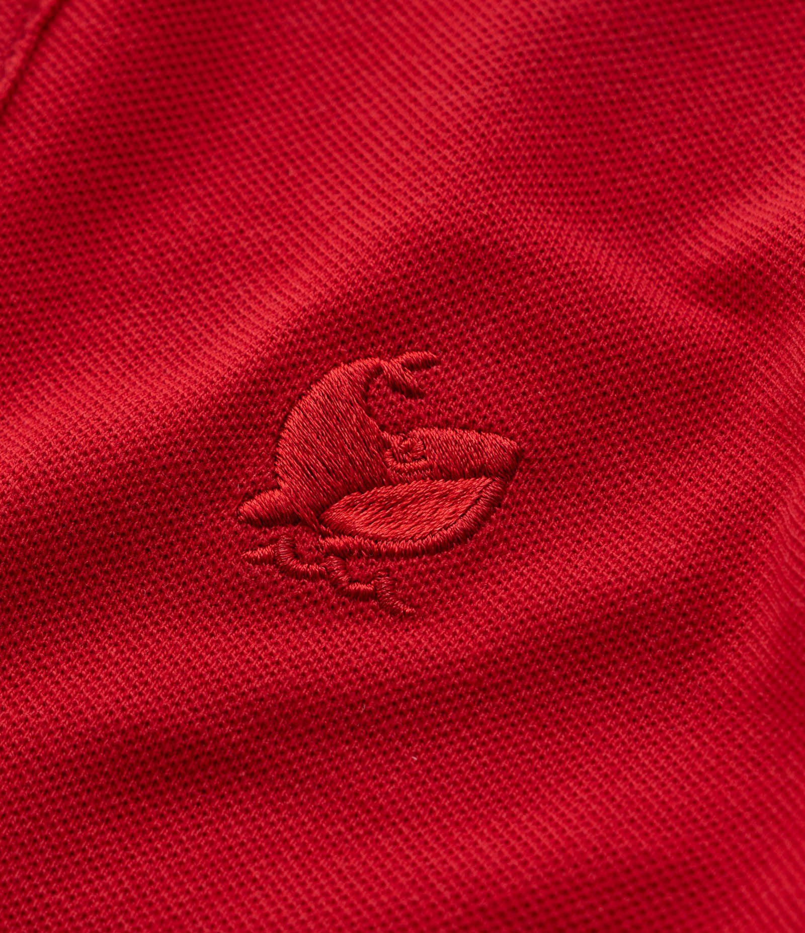 Camiseta Manga Curta Infantil com Bordado no Peito - Tam 1 a 5 anos Vermelho 7