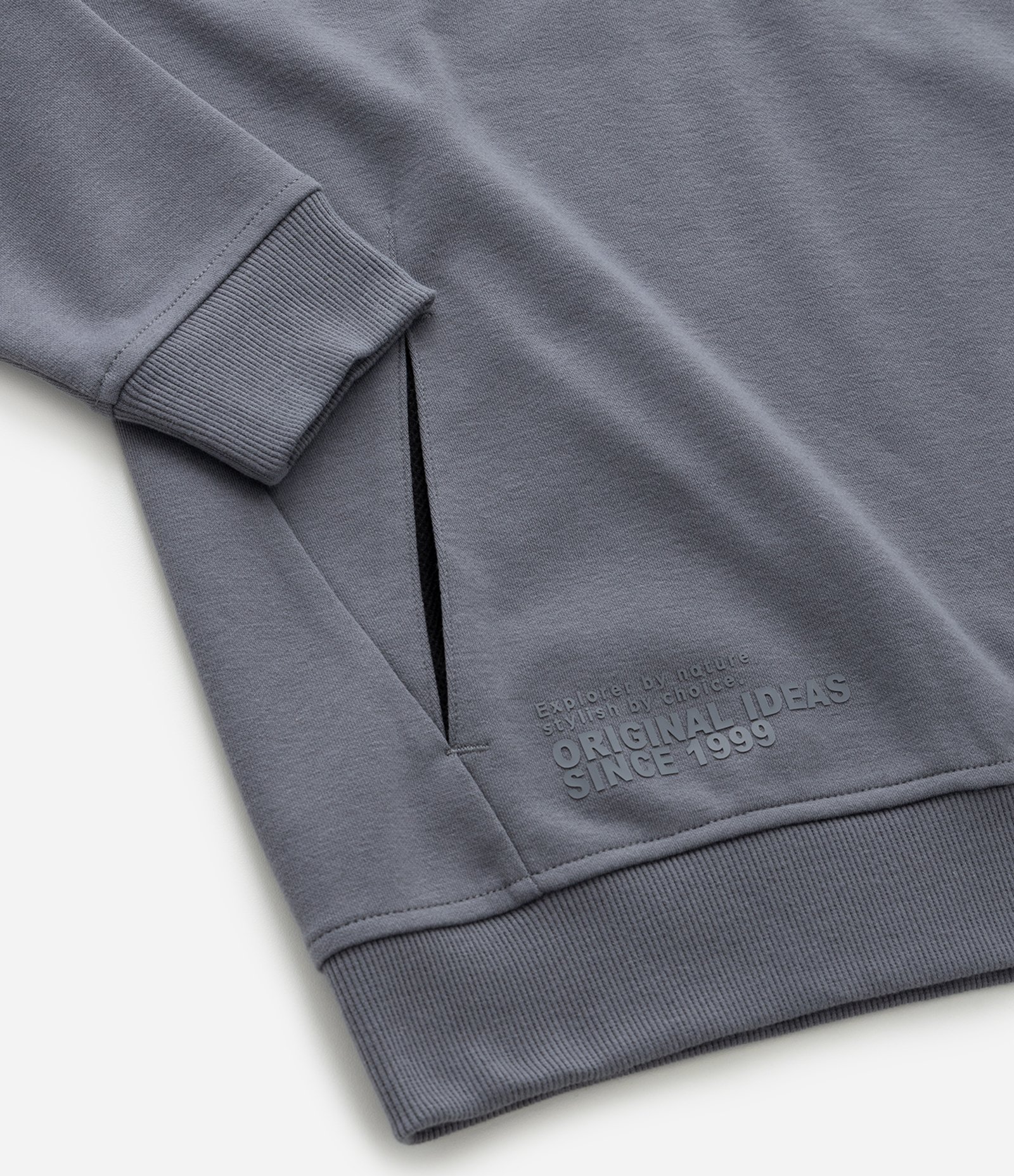 Casaco Esportivo Infantil com Capuz e Bolsos - Tam 5 a 14 Anos Cinza 4