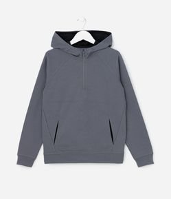 Casaco Esportivo Infantil com Capuz e Bolsos - Tam 5 a 14 Anos