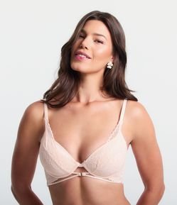 Sutiã Base com Bojo em Renda Floral