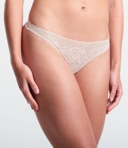 Calcinha Biquíni Fio em Renda Floral