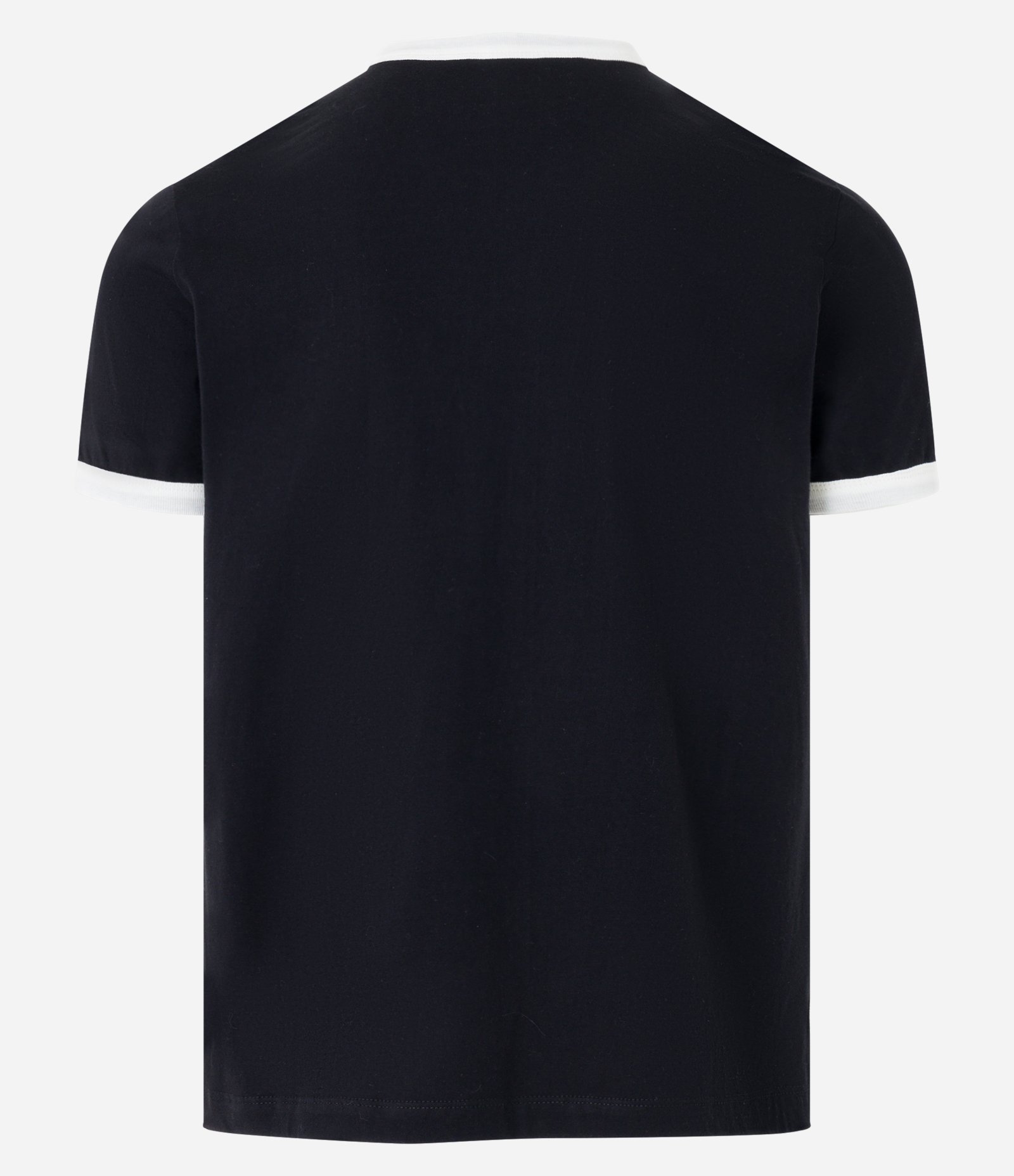 Camiseta Baby Tee em Ribana e Gola Contrastante Preto 7