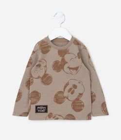Camiseta Infantil em Suedine Estampa Mickey - Tam 1 a 5 anos
