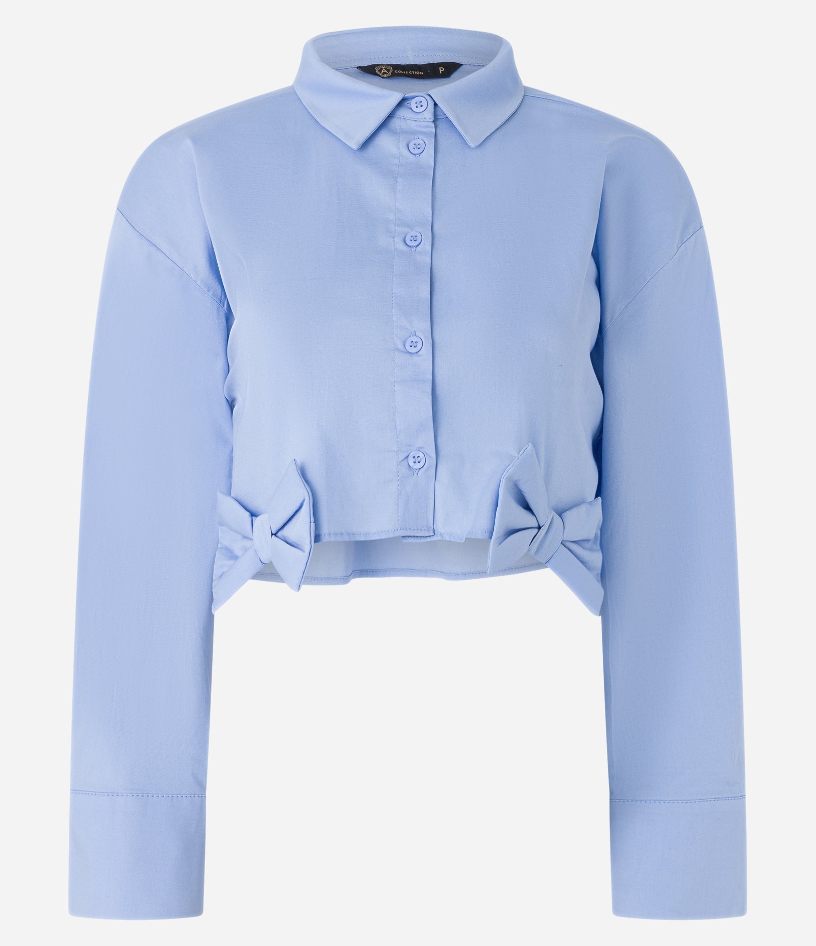 Camisa Cropped em Tricoline com Laços na Barra 6