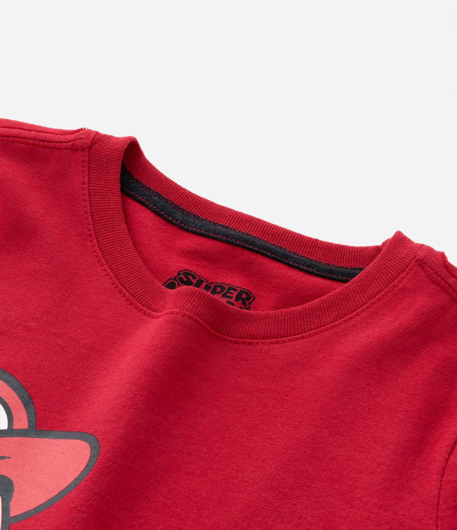 Camiseta Infantil em Algodão Estampa Super Mario - Tam 3 a 10 anos Vermelho 4