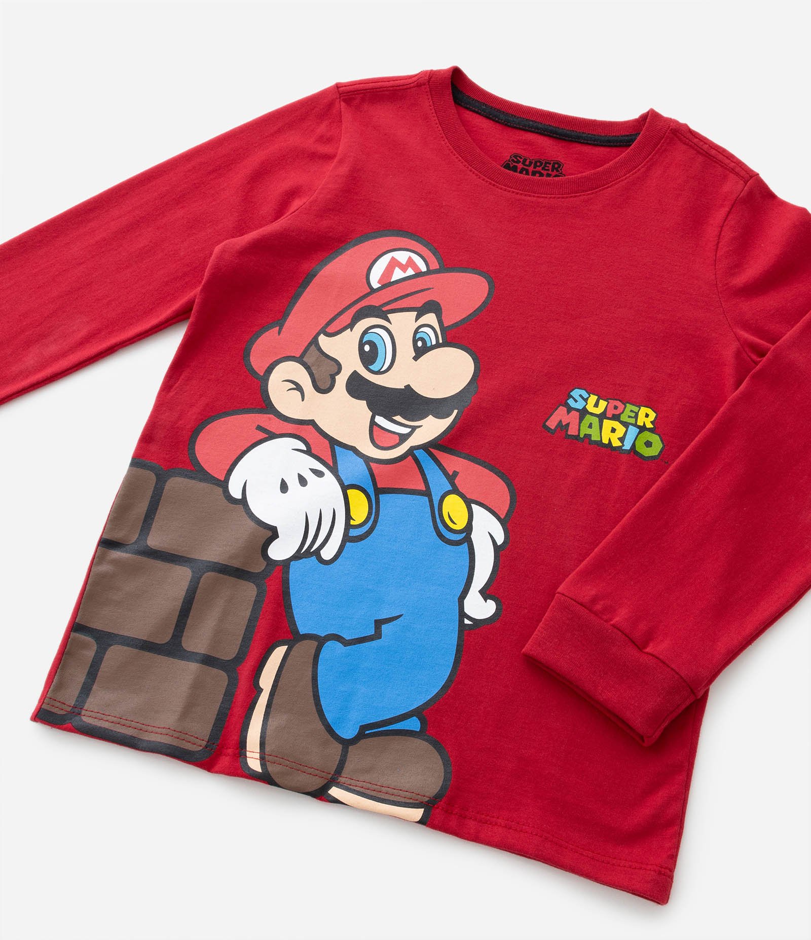 Camiseta Infantil em Algodão Estampa Super Mario - Tam 3 a 10 anos Vermelho 5