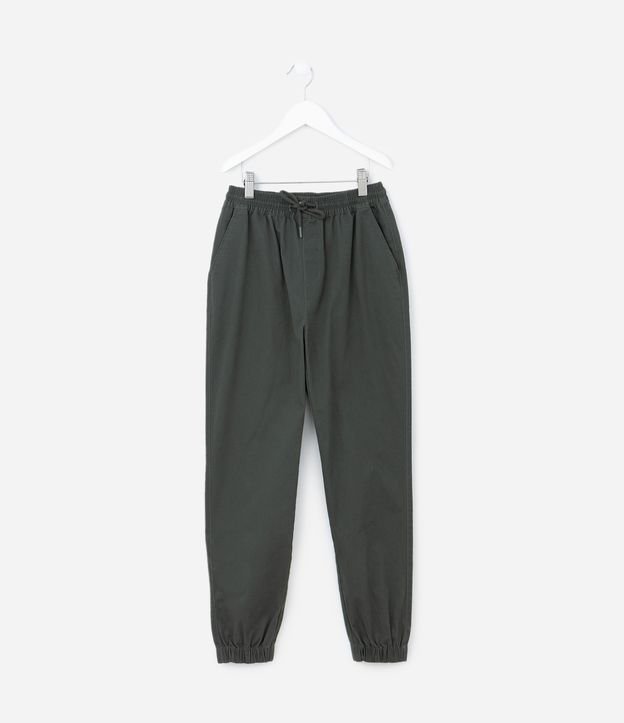 Calça Jogger Infantil em Sarja - Tam 5 a 14 anos