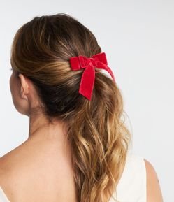 Presilha Laço Longo Duplo em Veludo
