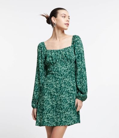 Menor preço em Vestido Curto em Viscose Estampa Floral Liberty com Lastex