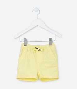 Bermuda Infantil em Sarja com Bolsinhos - Tam 0 a 18 meses