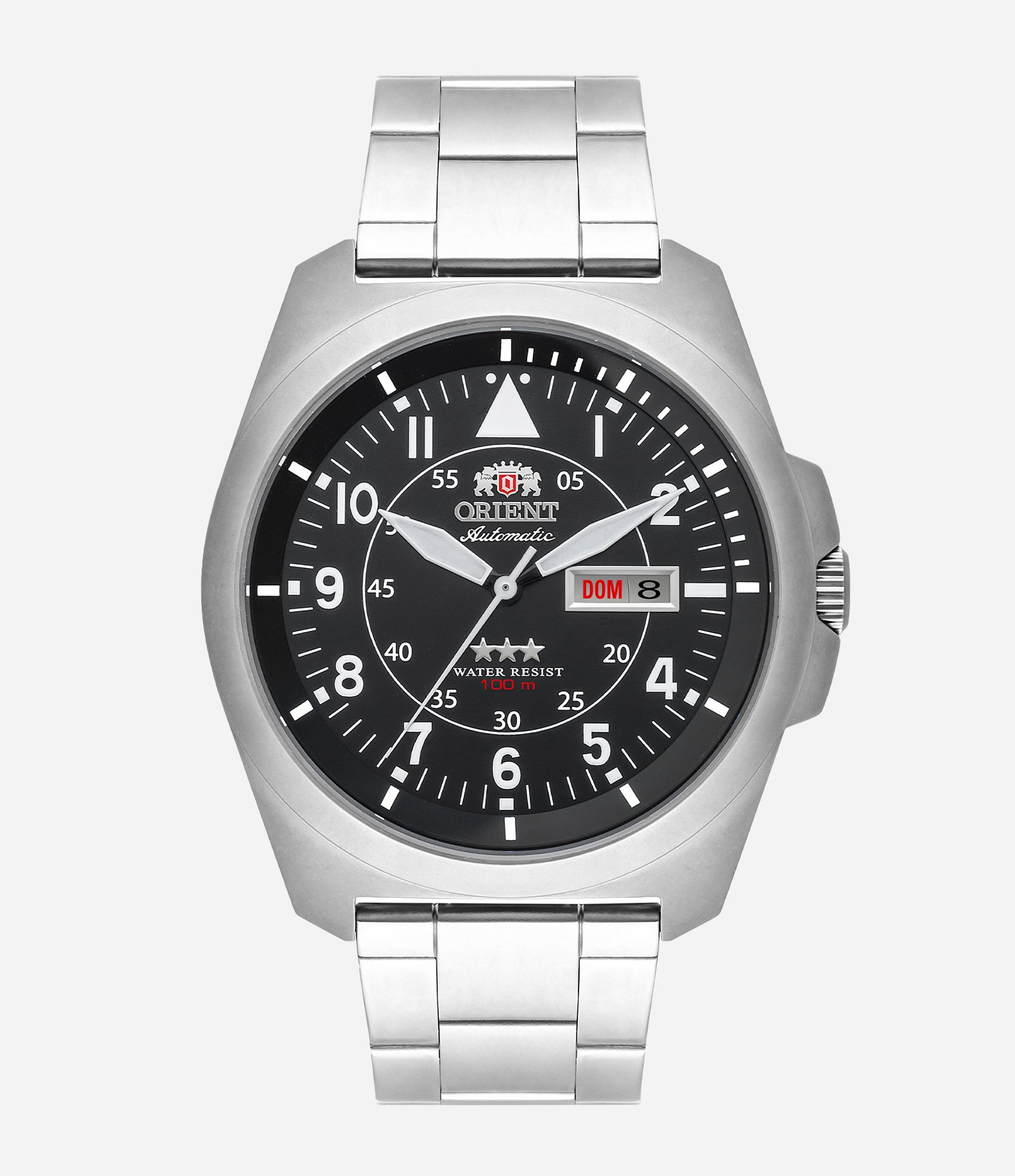 Relógio Masculino Orient Automático com Caixa em Aço e Pulseira em Aço Prata 1