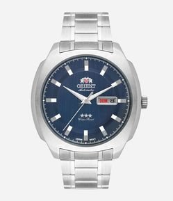 Relógio Masculino Orient Automático com Caixa em Aço e Pulseira em Aço