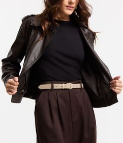 Cinto Médio com Fivela Quadrada