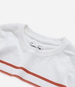 Camiseta Infantil com Listras Frontais - Tam 1 a 5 Anos
