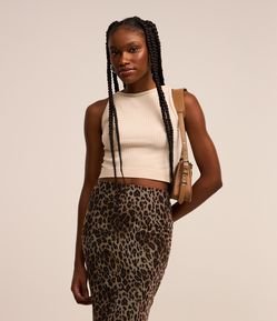 Blusa Seamless com Textura e Barra Larga