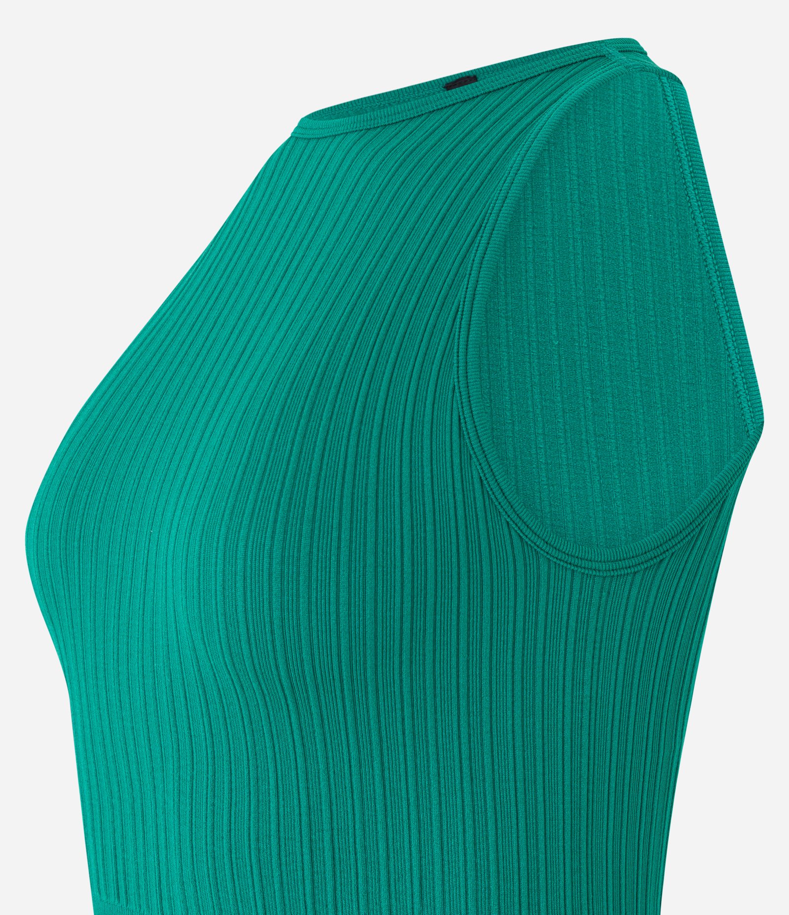 Blusa Seamless com Textura e Barra Larga Verde 5