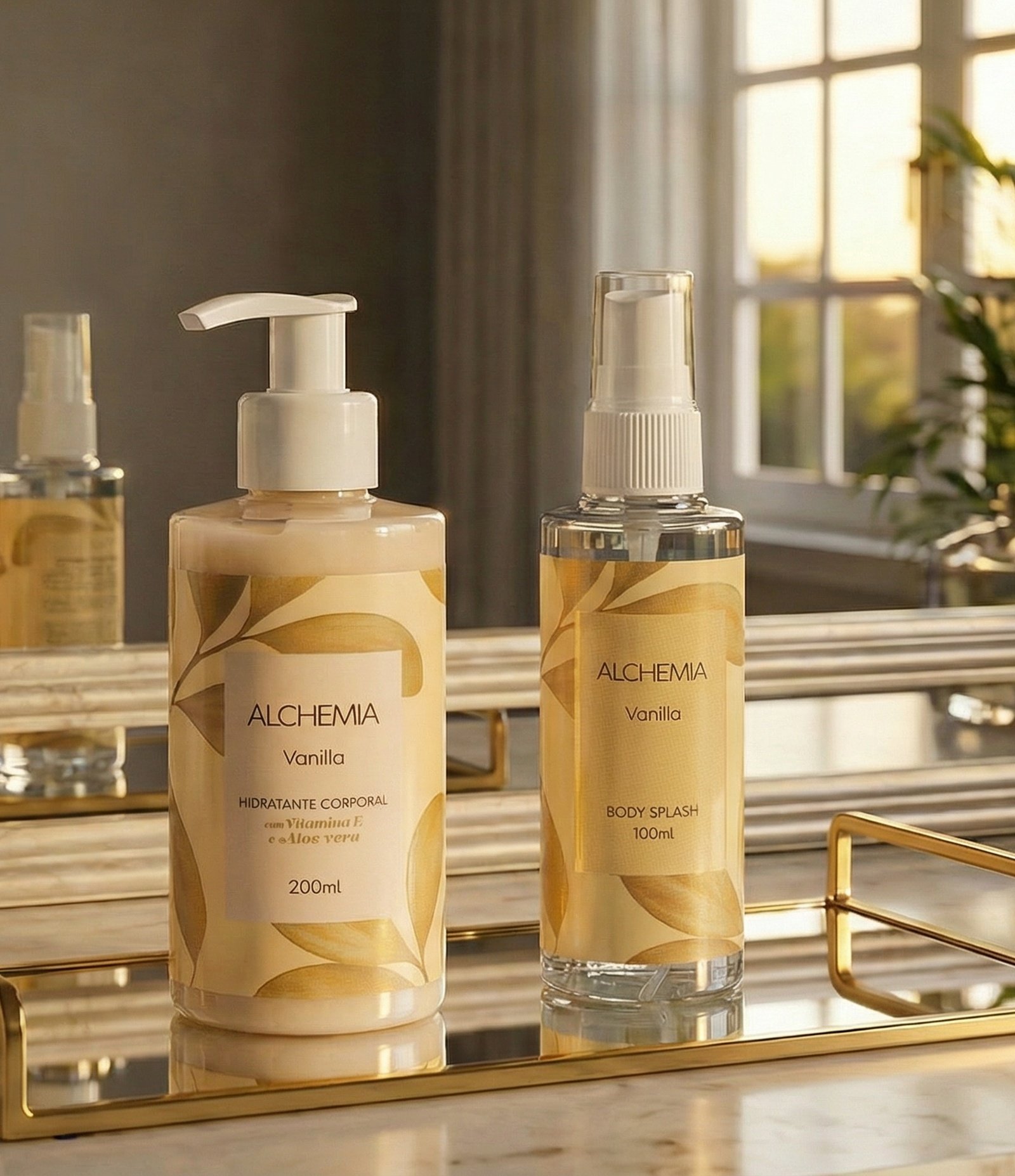 Kit Corporal Vanilla com Hidratante Corporal 200ml + Body Splash 100ml Alchemia KIT 2