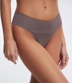 Calcinha Biquíni em Poliamida com Cós Largo