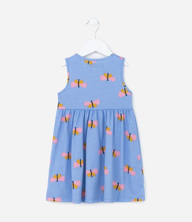 Vestido Infantil com Estampa Boboletas- Tam 1 a 5 Anos Della Robbia Blue 2