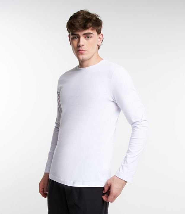 Camisa de Pijama em Algodão com Manga Longa