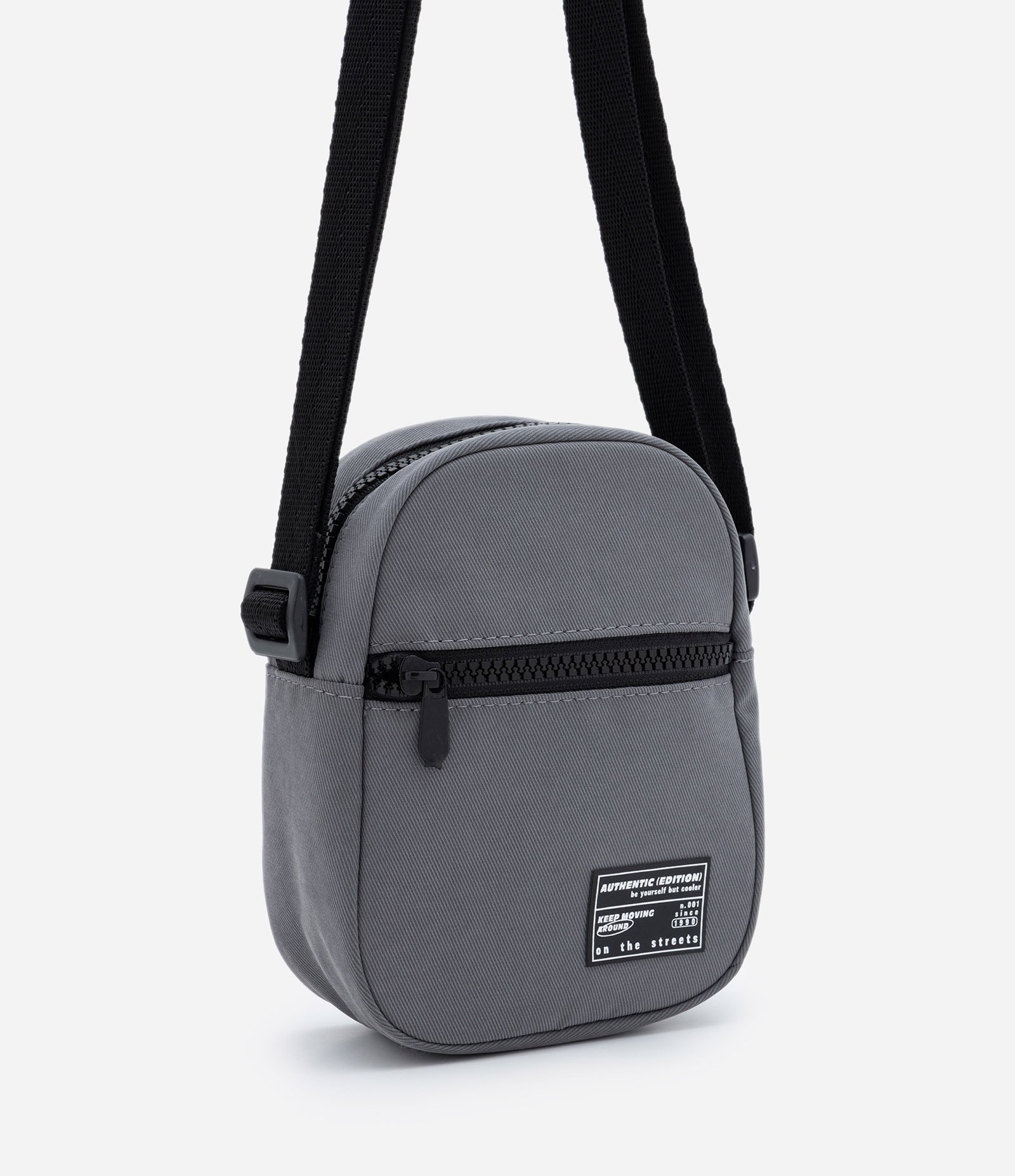 Bolsa Infantil Pequena com Bolsinho Cinza 1