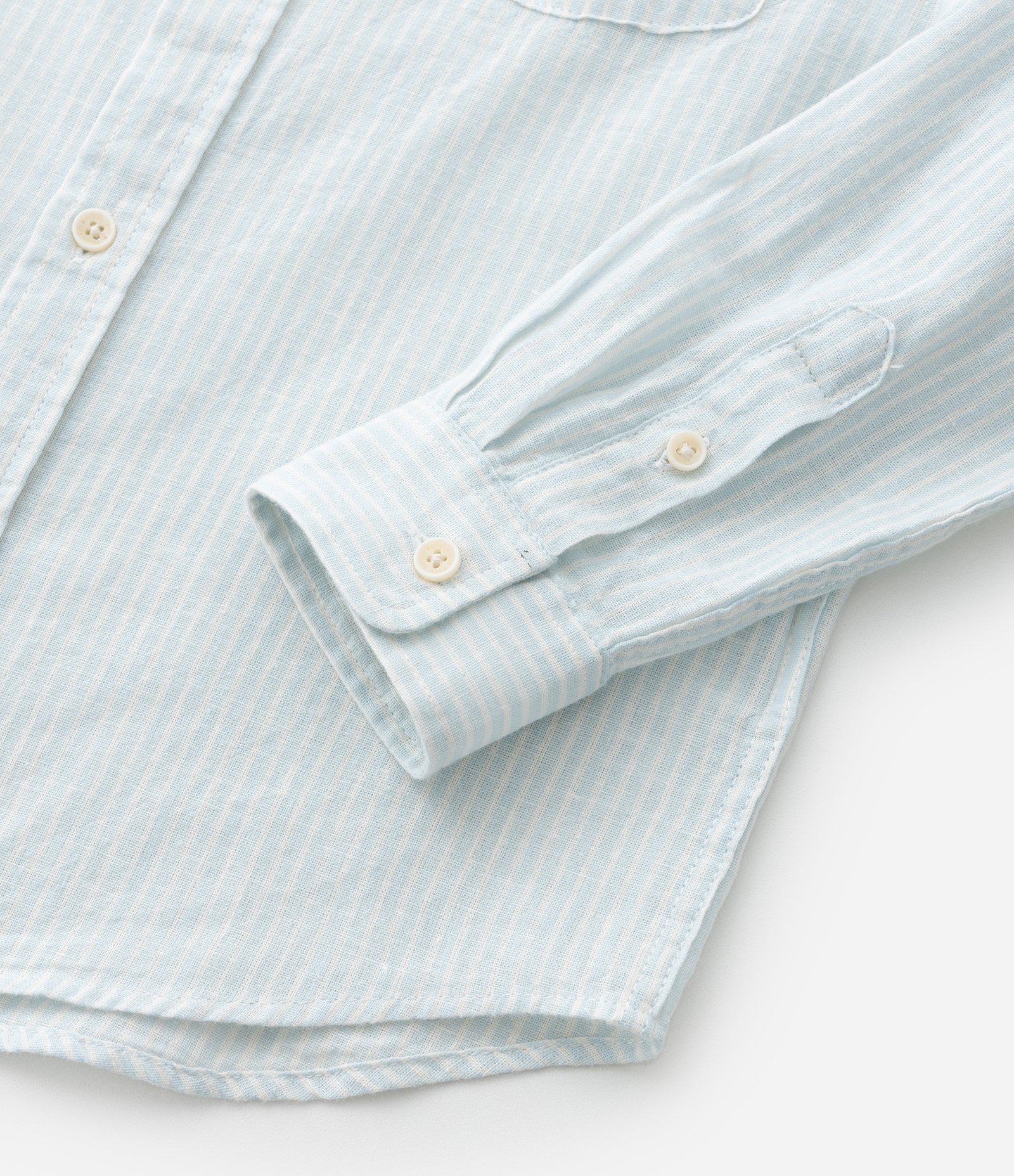Camisa Infantil com Bolsinho e Estampa Listrada - Tam 5 a 14 anos Azul 5