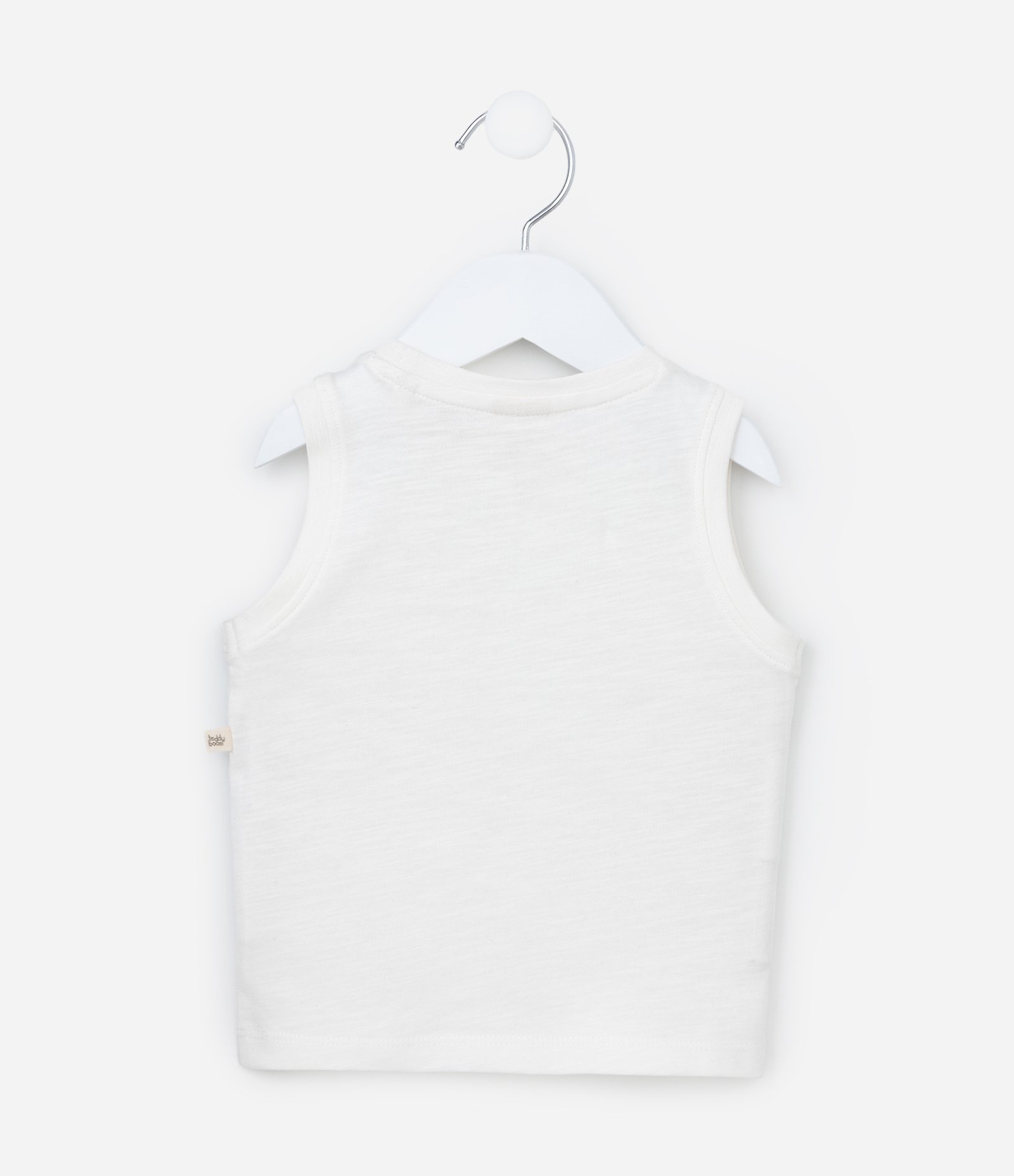 Regata Infantil em Algodão com Bolsinho - Tam 0 a 18 meses Branco 2