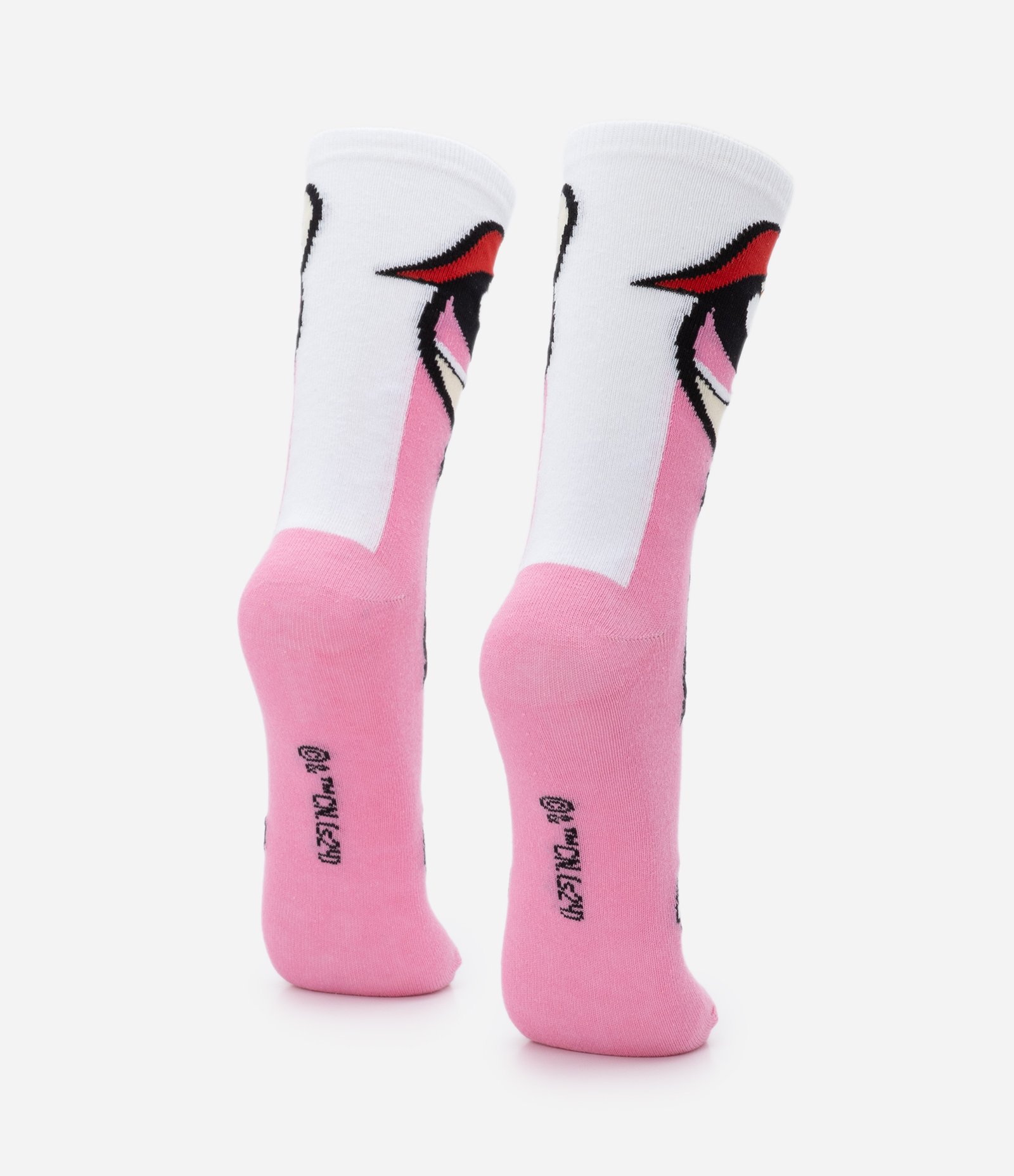 Meia Cano Alto em Algodão Estampa Florzinha Meninas Super Poderosas Rosa 3