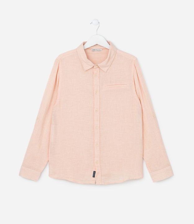 Camisa Infantil em Viscolinho com Bolsinho - Tam 5 a 14 Anos