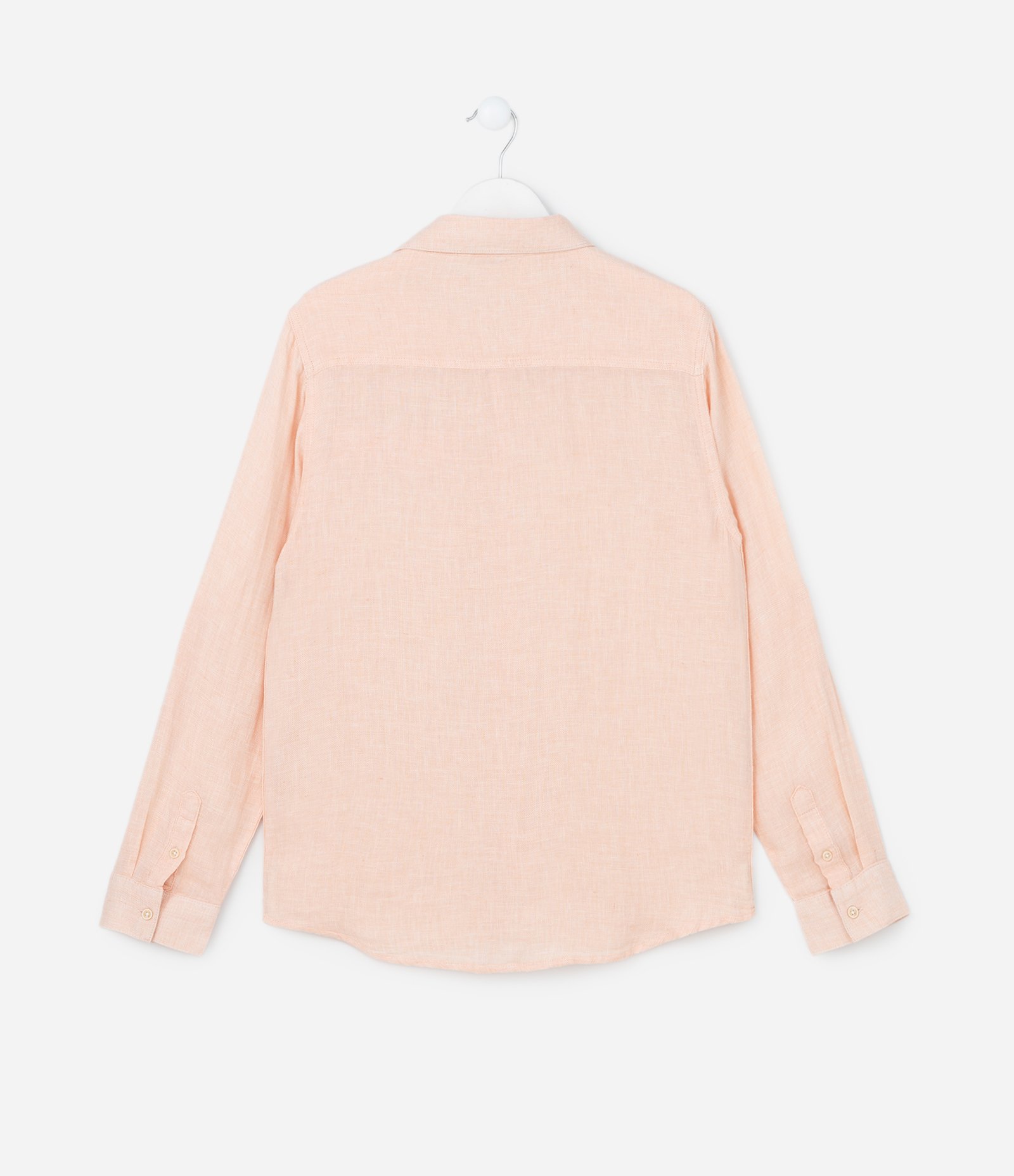 Camisa Infantil em Viscolinho com Bolsinho - Tam 5 a 14 Anos Laranja 2