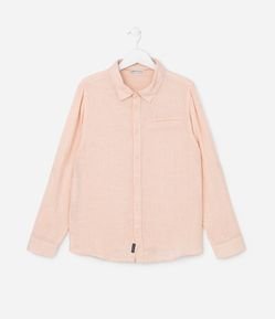 Camisa Infantil em Viscolinho com Bolsinho - Tam 5 a 14 Anos