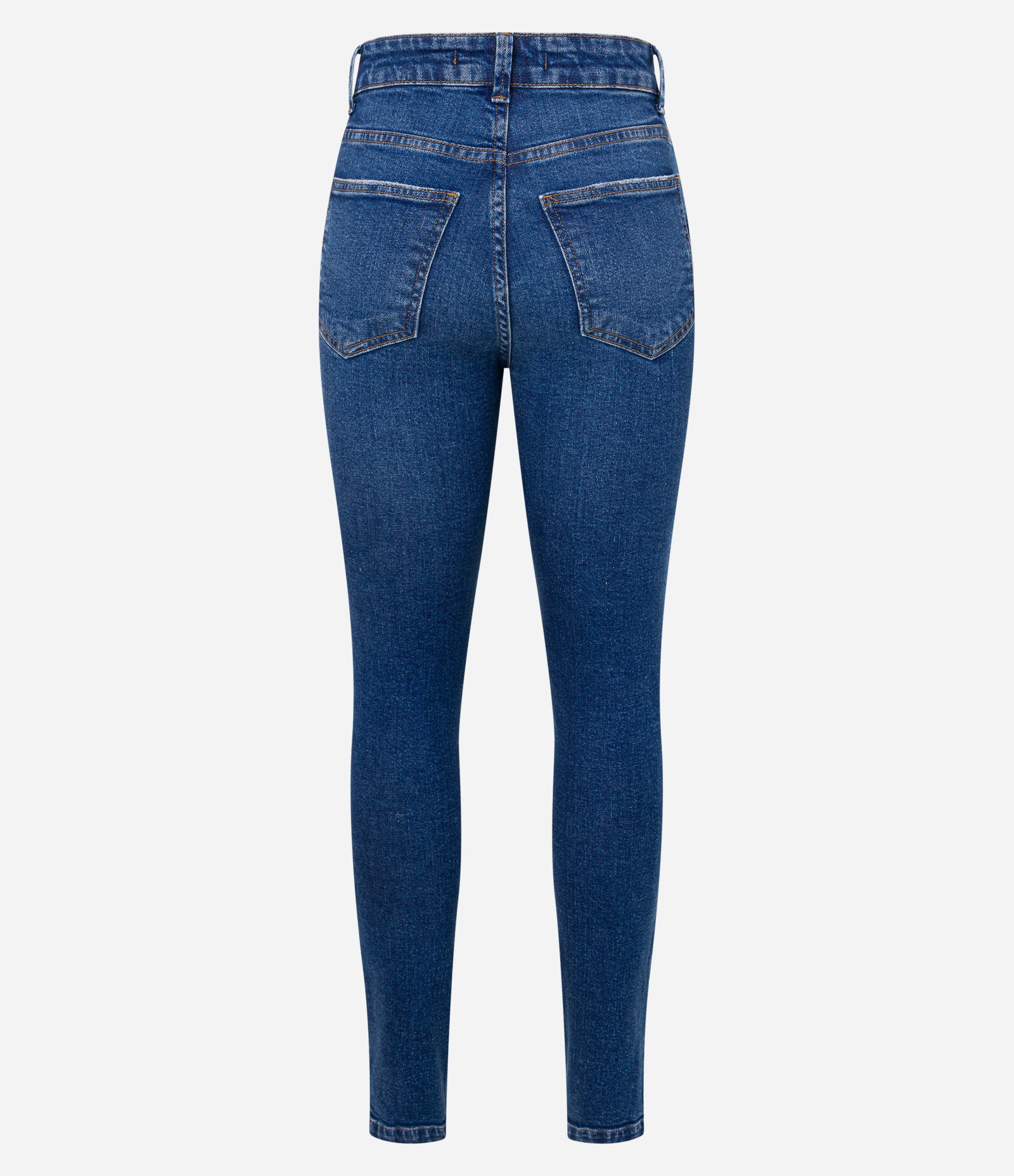 Calça Skinny em Jeans com Recortes nos Bolsos Azul 6