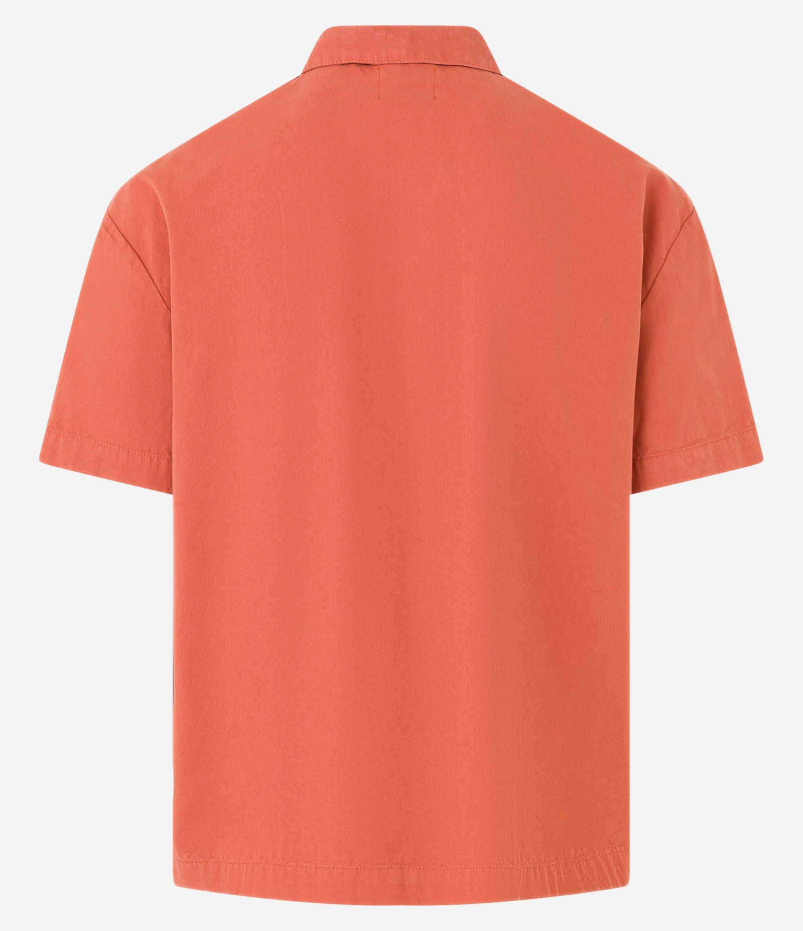 Camisa Boxy Texturizada em Algodão Laranja 7
