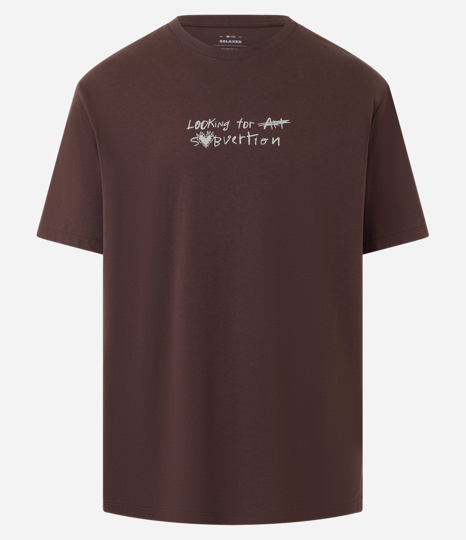 Camiseta Relaxed em Algodão e Estampa Frente e Costas Marrom 6