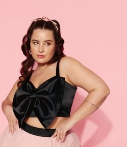 Top Laço Acetinado com Alcinhas Curve & Plus Size